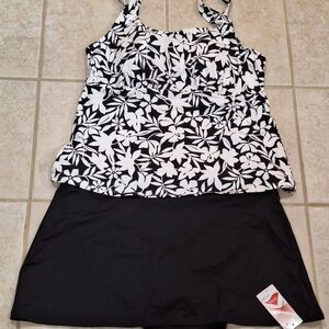 New Lands' End Tankini Swimsuit Set, Size 16W/16DD